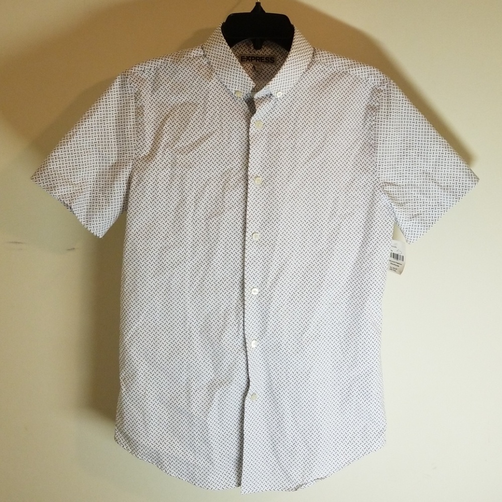 Express button down short sleeves for men, small